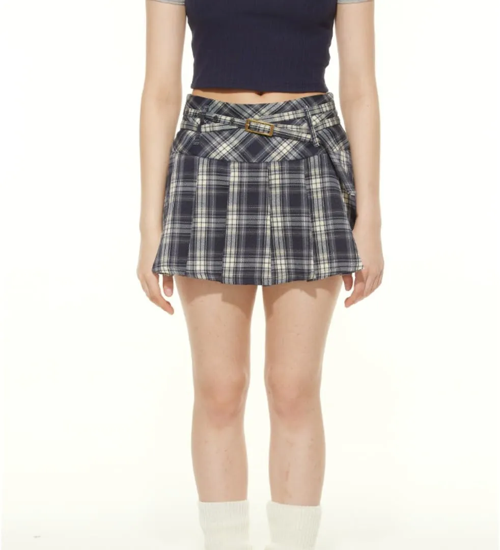 Women's Plaid High Waist Pleated A-Line Uniform Mini Skirt Y2K Preppy Shorts Skort Coquette Going Out A-line Clothing