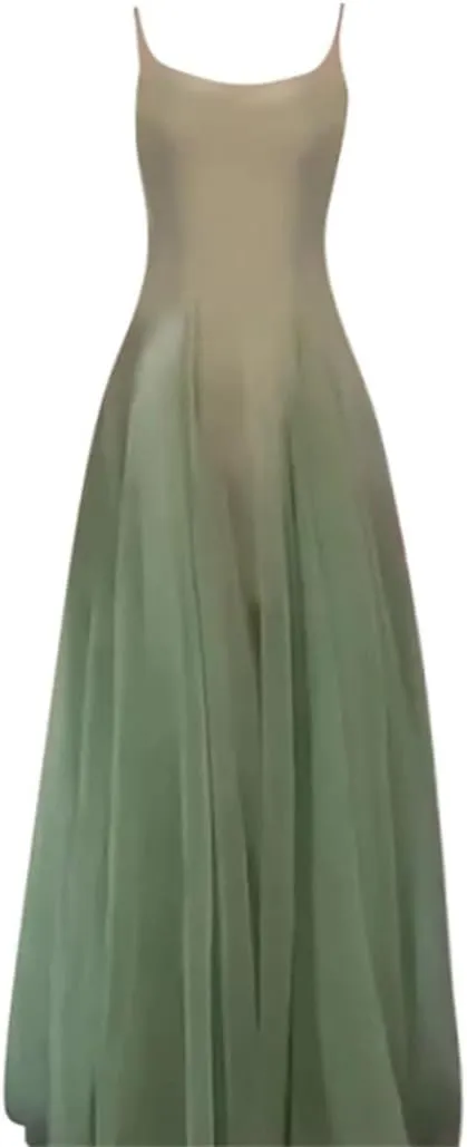 Women's Summer Ombre EN8 Suspender Dress Loose Slimming Adjustable Straps Long Skirt Casual Sexy Street Style