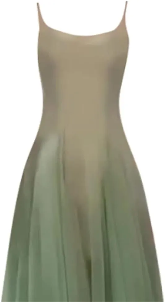 Women's Summer Ombre EN8 Suspender Dress Loose Slimming Adjustable Straps Long Skirt Casual Sexy Street Style