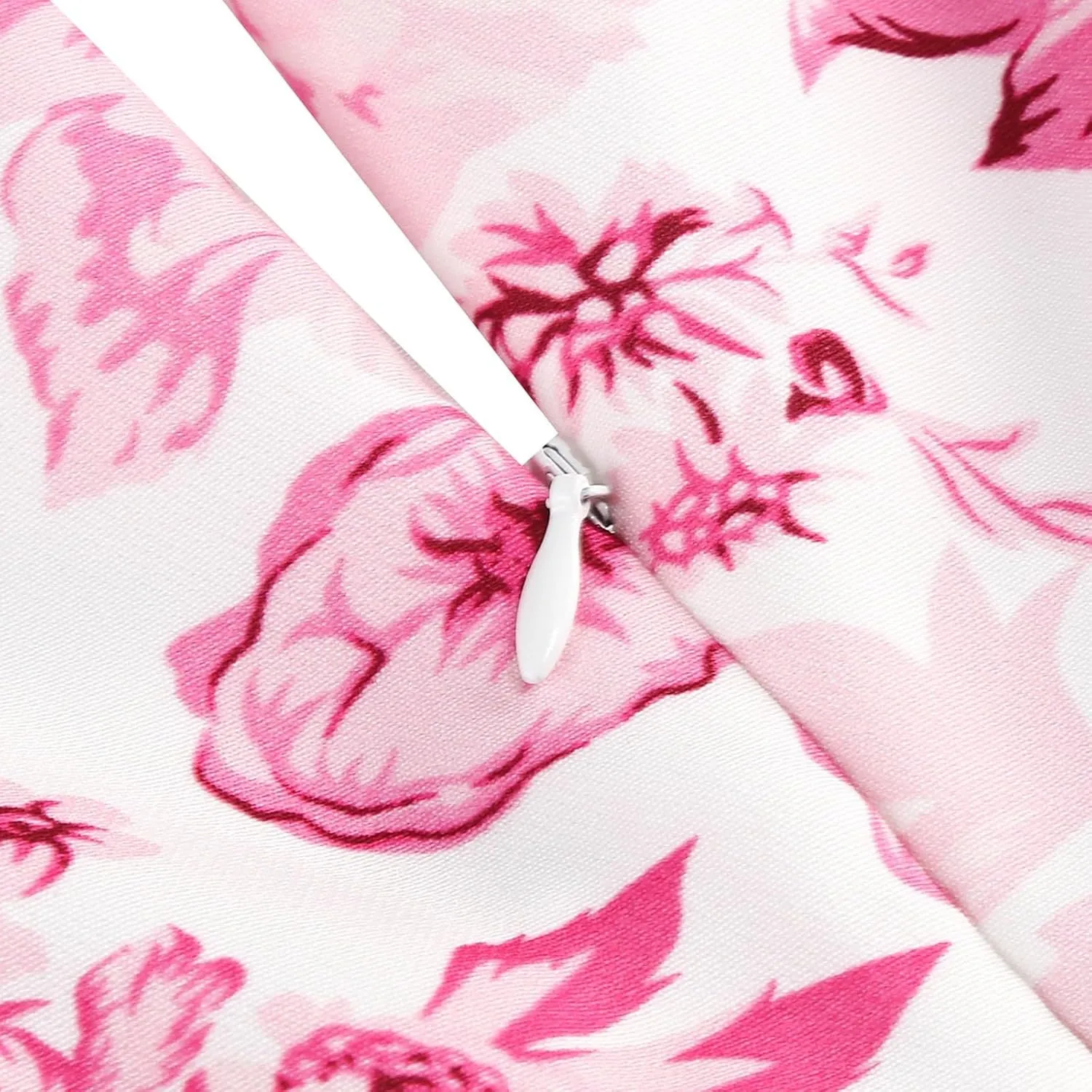 Women's Tie Strap A-Line Swing Dress, Fashion Floral Print Prom Party Gown Sleeveless High Waist Hepburn Dresses